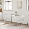 vidaXL Сгъваем стол 2 pcs Бяло и сиво 48 x 43,5 x 81 см Изкуствена