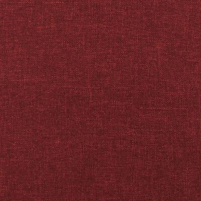 vidaXL Табуретка виненочервена 60x60x36 см текстил и изкуствена кожа