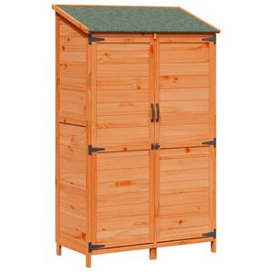vidaXL Градина постройка Кафяво 106,5 x 56 x 176 см