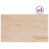 vidaXL Плотове за маси, 3 бр, 80x47x2,5 см, правоъгълни, бор масив