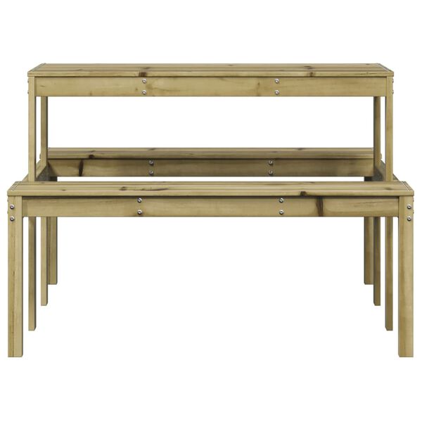 vidaXL Маса за пикник 110x134x75 см импрегнирано борово дърво