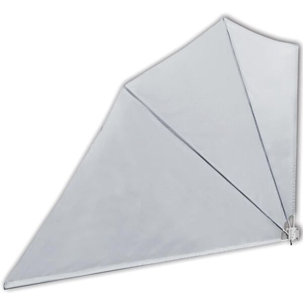 vidaXL Сгъваема странична тента за балкон, сива, 160x240 см