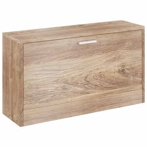 vidaXL Шкаф за съхранение на обувки пейка, дъб, 80x24x45 cм