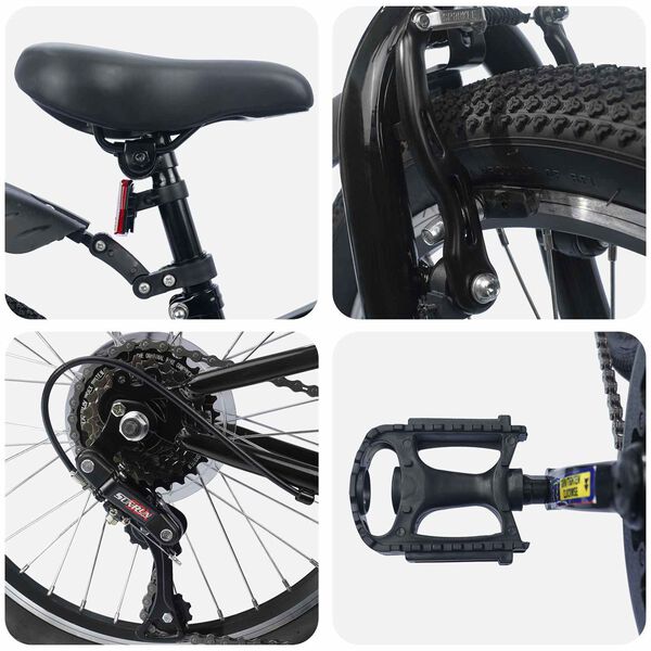 vidaXL Детски Велосипед 24 инча 6-Speed за деца на възраст 8-12 години