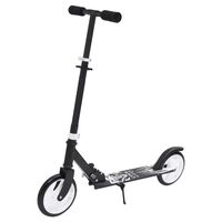 vidaXL Детски скутер с 2 колела, регулируемо кормило, черен