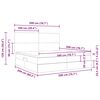 vidaXL Легло с място за съхранение и матрак Таупе 200 x 200 cm