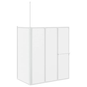 vidaXL Екран за баня Мат 120 x 70 x 137 см Алуминий