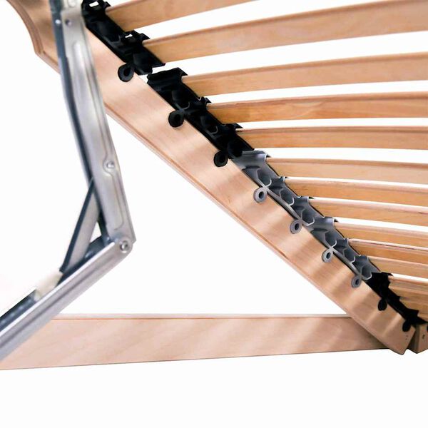 vidaXL Ламелна подматрачна рамка Кафяво 140 x 190 cm Солидно бук