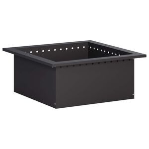 vidaXL Ринг за огнище Черно 60 x 60 x 25 см Стомана