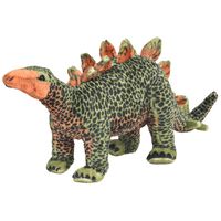 vidaXL Плюшен динозавър стегозавър за яздене зелено и оранжево XXL