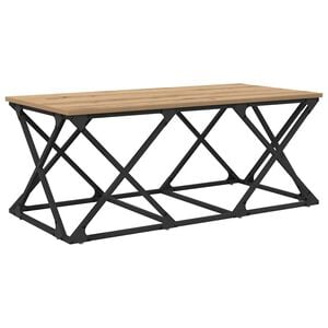 vidaXL Масичка за кафе Дъб 100 x 49 x 40 см Инженерна дървесина