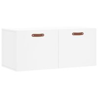 vidaXL Стенен шкаф, бял, 80x36,5x35 см, инженерно дърво