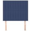 vidaXL Табла за легло, синя, 90x5x118/128 см, плат
