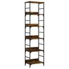 vidaXL Етажерка за книги опушен дъб 50x33x188,5 см инженерно дърво