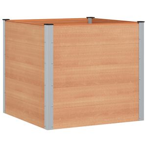 vidaXL Градинска повдигната леха Кафяво 100 x 100 x 91 cm