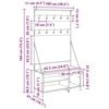 vidaXL Държач за дрехи с рафт Дъб 100 x 41 x 184 см Инженерно дърво