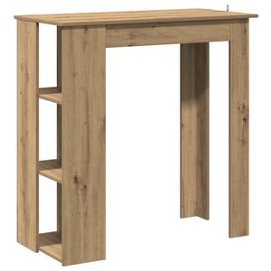 vidaXL Бар маса с рафт, дъб артизан, 102x50x103,5 см, инженерно дърво