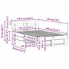 vidaXL Рамка за легло с таблото Бяло 135 x 190 cm Солидно борово дърво