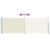 vidaXL Прибираща се странична тента, 100х300 см, кремава