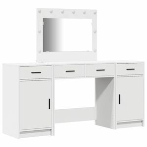 vidaXL Тоалетка 3 бр. Бяло 78,5 x 41 x 135 см Инженерна дървесина