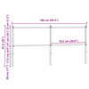 vidaXL Горна табла, опушен дъб, 160 см, инженерно дърво и стомана