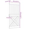 vidaXL Врата NARVIK Естествен 95 x 210 cm Солидна борова дървесина