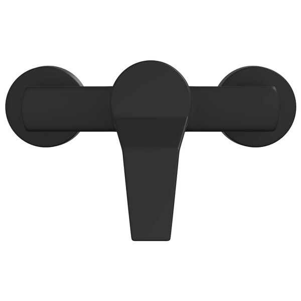 vidaXL Смесител за душ Черно G 1 / 2 инча Месинг