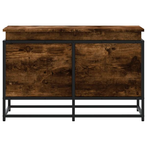 vidaXL Кутия за съхранение, опушен дъб, 80x40x51,5 см, инженерно дърво