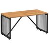 vidaXL Маса за открито Черен и кафяв 80 x 40 x 40 cm полиратан