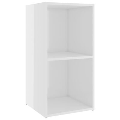 vidaXL ТВ шкаф, бял гланц, 72x35x36,5 см, ПДЧ