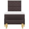 vidaXL Легло с пружинирана основа Тъмнокафяв 100 x 200 cm текстил
