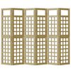 vidaXL Параван за уединение 6 pcs Кафяво 240 x 180 cm