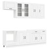 vidaXL Кухненски единица KALMAR 8 pcs Бяло Инженерна дървесина