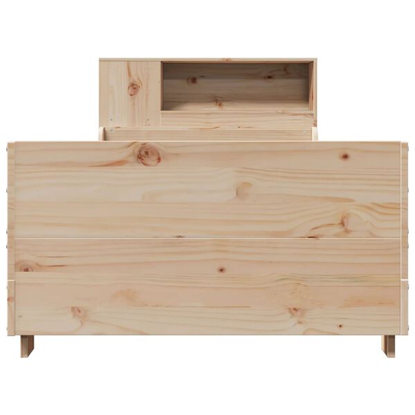 vidaXL Рамка за легло без матрак, 75x190 см, масивна чамова дървесина