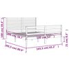 vidaXL Рамка за легло с табла, 160х200 см, масивно дърво