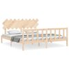 vidaXL Рамка за легло с табла Super King Size дърво масив