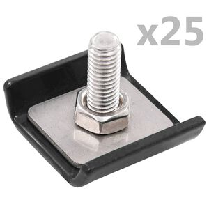 vidaXL Конектори за мрежа, 25 комплекта, антрацит