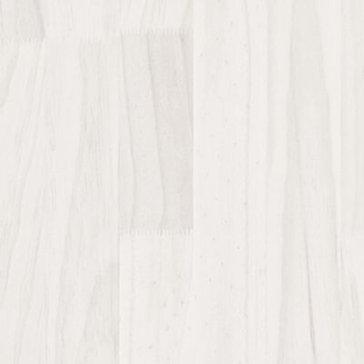 vidaXL Рамка за легло, бяла, масивно дърво, 140х190 см