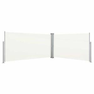 vidaXL прибираща се странична тента, 160х600 см, кремава