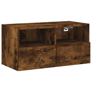 vidaXL Стенен ТВ шкаф, опушен дъб, 60x30x30 см, инженерно дърво