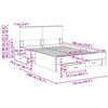 vidaXL Рамка за легло Циментено сиво 140 x 190 cm Инженерно дърво