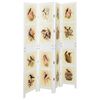 vidaXL Ромdivider панел Бяло 141,5 x 165 см МДФ