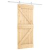 vidaXL Преплъзваща се врата 85 x 210 cm Естествено и бяло