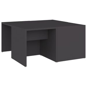 vidaXL Маси за кафе, 4 бр, сиви, 33x33x33 см, инженерно дърво