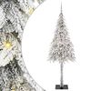 vidaXL Коледно дърво с 300 LED светодиода Бяло 180 cm ПЕ и стомана