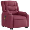vidaXL Масажен изправящ наклоняем стол, виненочервен, текстил