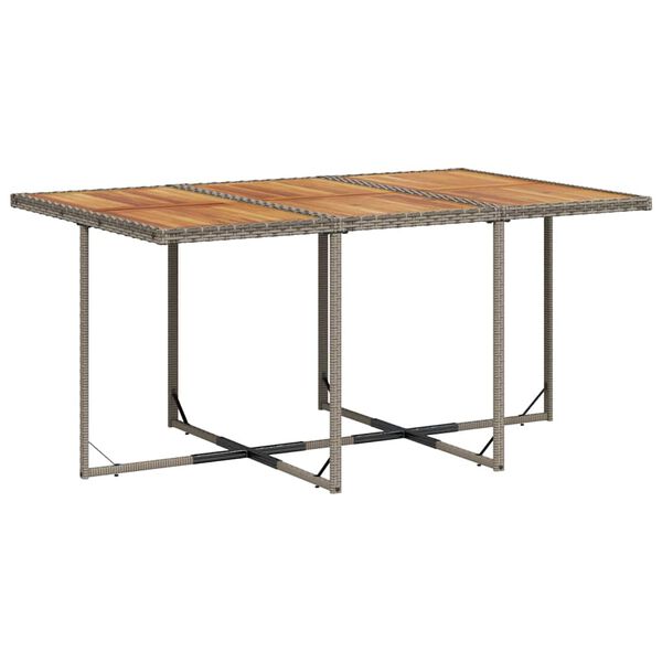 vidaXL Градински комплект с възглавници 11 части сив полиратан