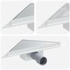 vidaXL 2 в 1 триъгълна душ дренаж Сребристо 32 x 32 x 7,5 см