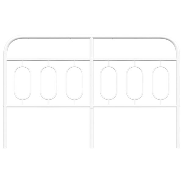 vidaXL Метална резервна табла за легло, бяла, 137 см