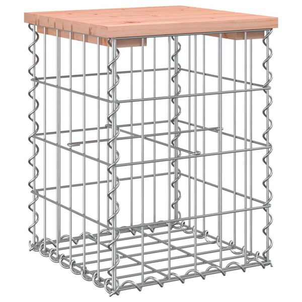 vidaXL Градинска пейка дизайн габион 33x31x42 см дугласко дърво масив